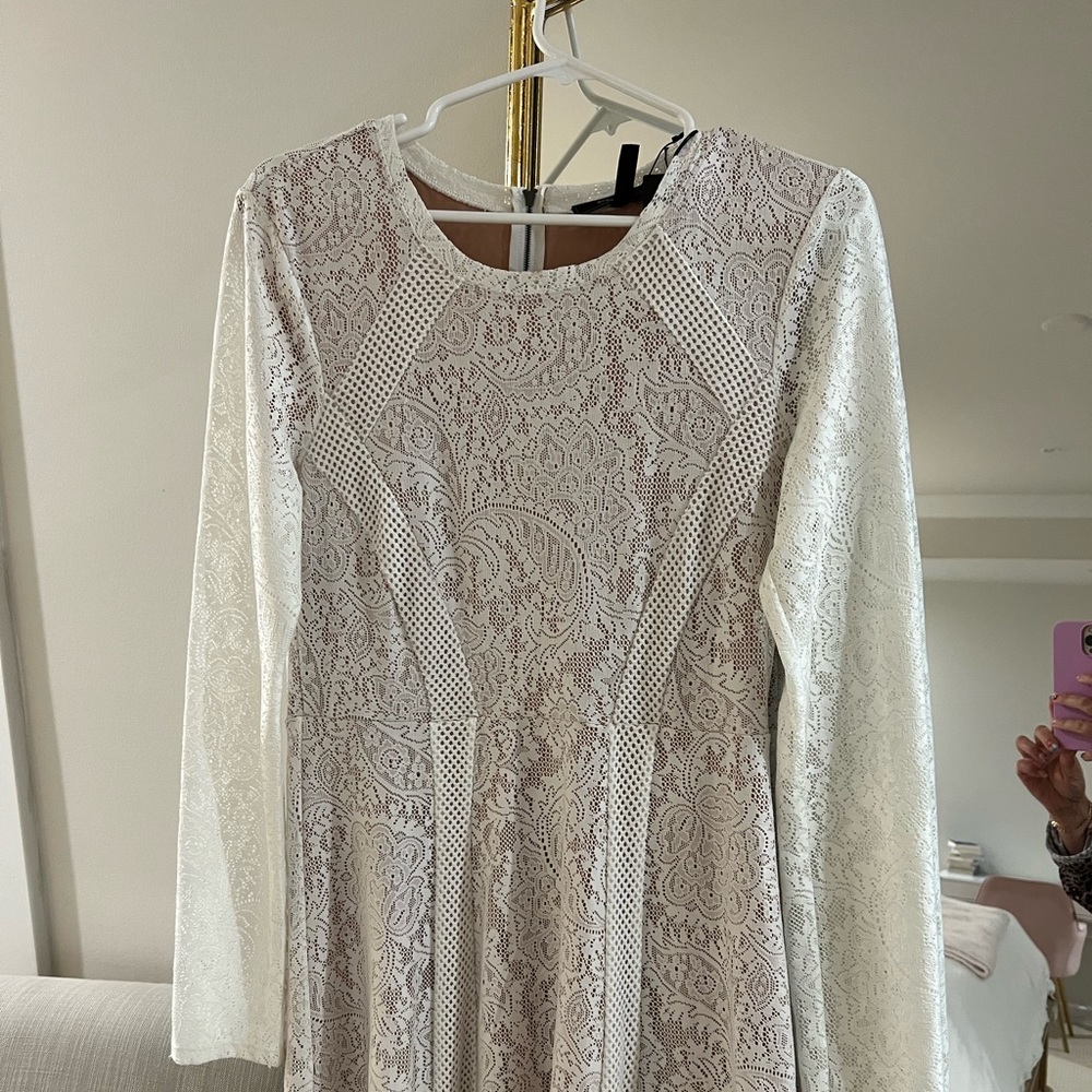 BCBG white lace dress